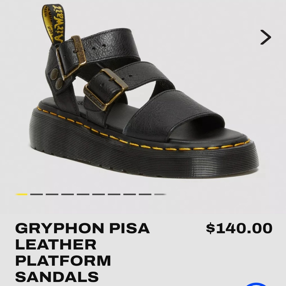 Doc Marten gryphon black Brando sandals. Brand new, never worn with box only.
